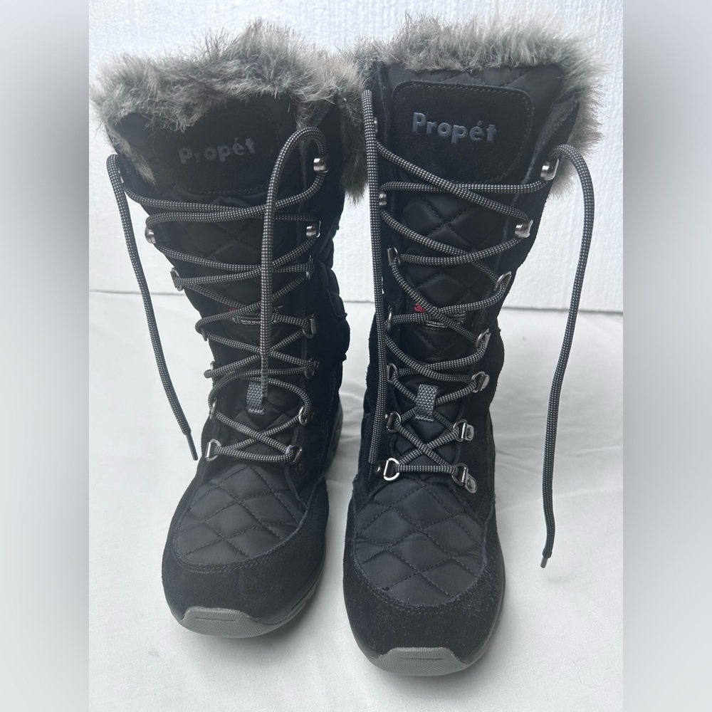 Propet Women's Black Fur-Lined Winter Boots